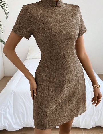 Rochie scurta SHEIN, maro