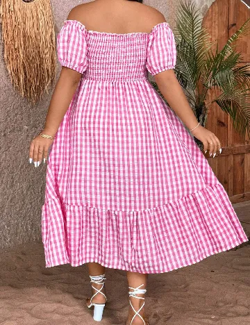 Rochie lunga SHEIN CURVE, roz Roz