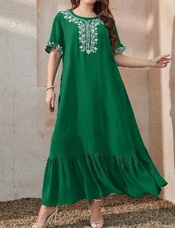 Rochie lunga SHEIN CURVE, verde Verde