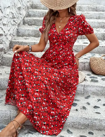 Rochie lunga SHEIN, rosu Rosu