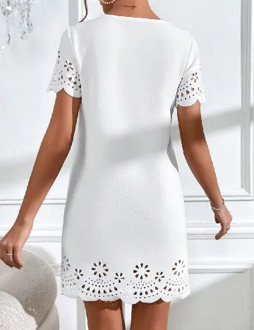 Rochie scurta SHEIN, alb Alb