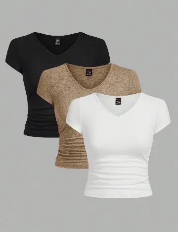 Set Tricouri 3 bucati SHEIN, mix culori Mix culori
