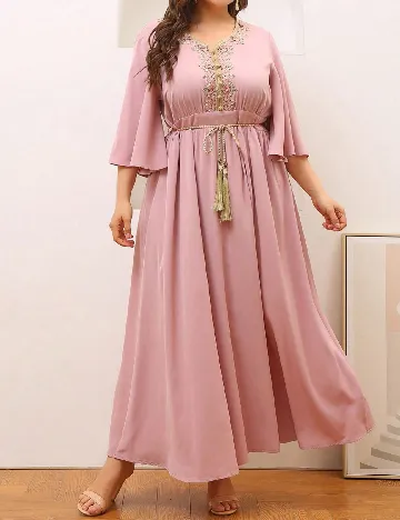 Rochie lunga SHEIN CURVE, roz Roz