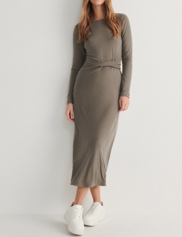 Rochie medie Reserved, kaki