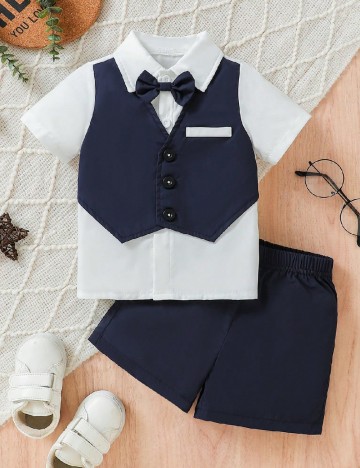 Costum Shein Kids, albastru