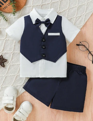 Costum Shein Kids, albastru
