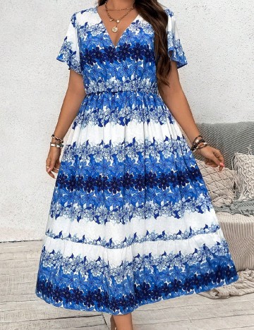 Rochie lunga SHEIN CURVE, albastru