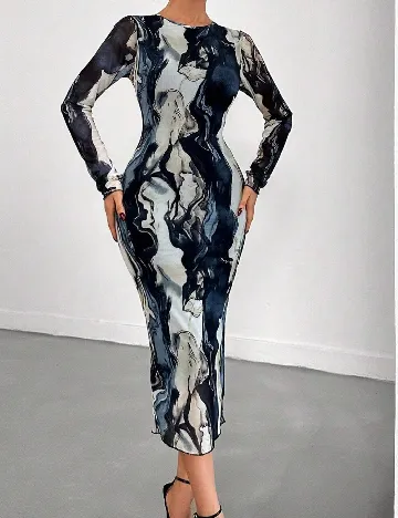 Rochie lunga SHEIN, albastru Albastru