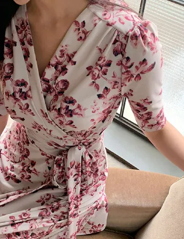 Rochie medie Dazy, floral Floral print
