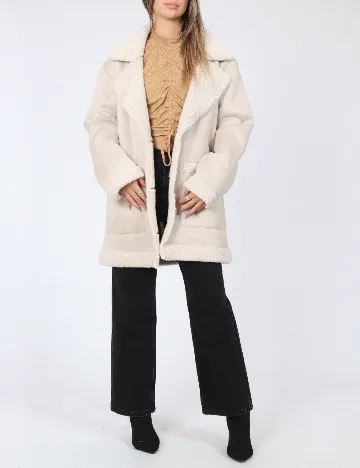 Palton Pull&Bear, bej Crem