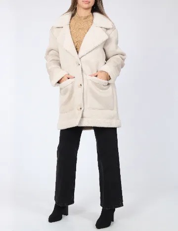 Palton Pull&Bear, bej Crem