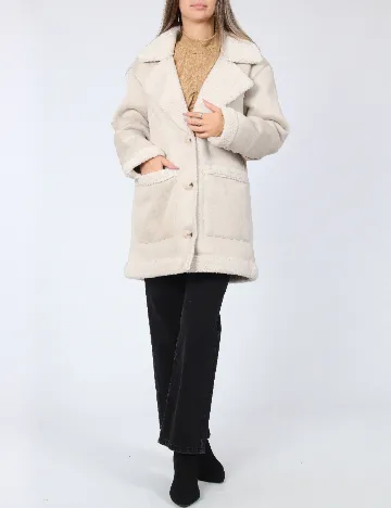 Palton Pull&Bear, bej Crem