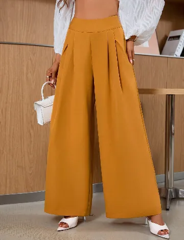 Pantaloni SHEIN, mustar Galben