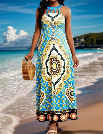Rochie lunga SHEIN, albastru Albastru