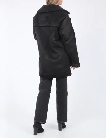 Palton Pull&Bear, negru Negru