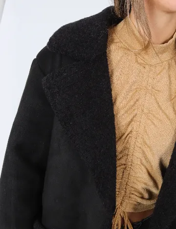 Palton Pull&Bear, negru Negru
