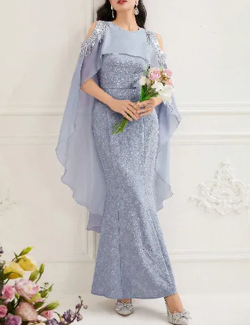 Rochie lunga SHEIN, albastru Albastru