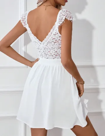 Rochie scurta SHEIN, alb Alb