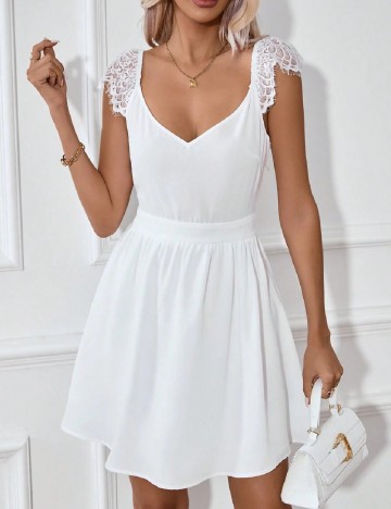 Rochie scurta SHEIN, alb