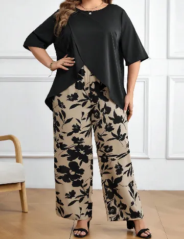 Compleu Emery Rose Curve, negru/crem Negru