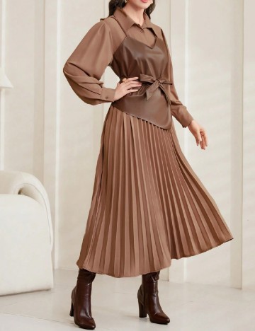 Rochie lunga SHEIN, maro