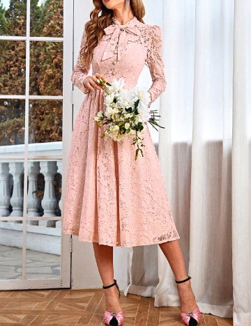 Rochie medie SHEIN, roz pudra
