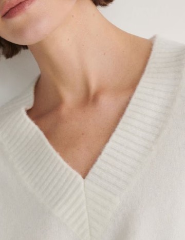 Pulover Oversize Reserved, ecru