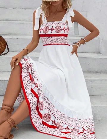 Rochie lunga SHEIN, alb Alb