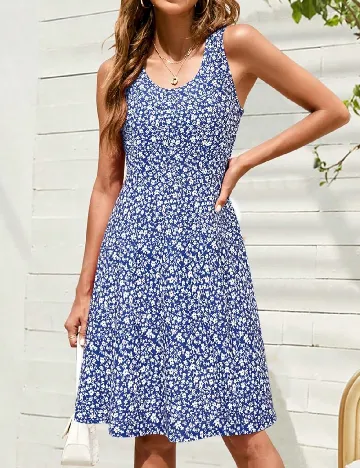Rochie scurta SHEIN, albastru Albastru