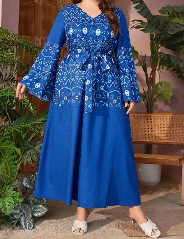 Rochie lunga SHEIN CURVE, albastru Albastru