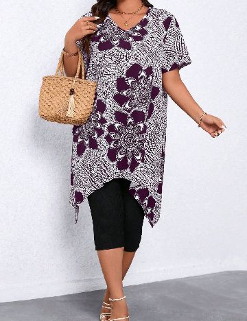 Compleu SHEIN CURVE, mov/negru