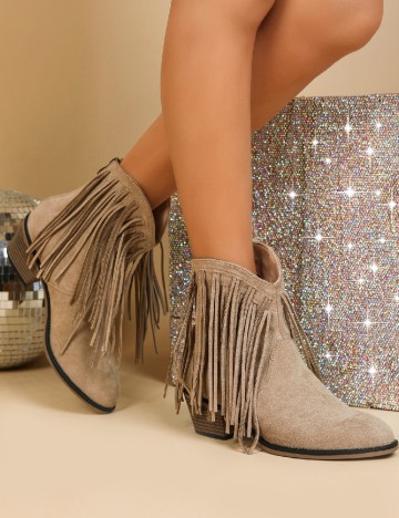 Botine SHEIN, crem