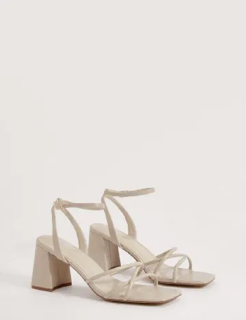 Sandale Boohoo, bej Crem