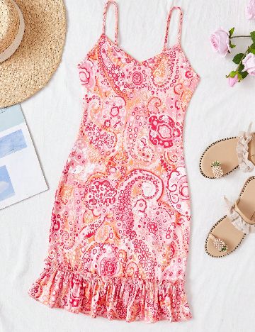 Rochie scurta SHEIN, roz