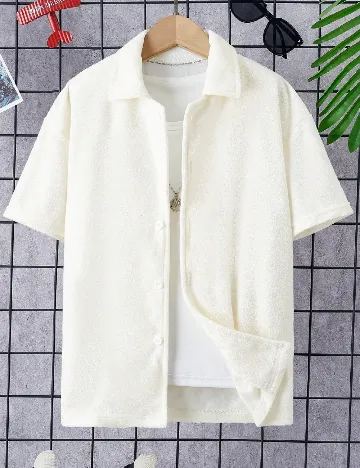 Camasa Shein Kids, ecru Alb