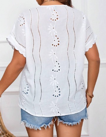 Bluza SHEIN CURVE, alb