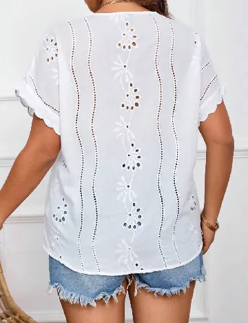 Bluza SHEIN CURVE, alb Alb