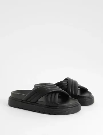Slapi Boohoo, negru Negru