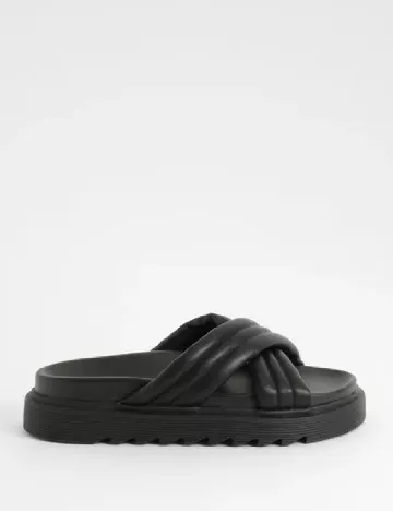 Slapi Boohoo, negru Negru