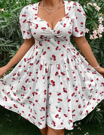 Rochie scurta SHEIN CURVE, alb Alb