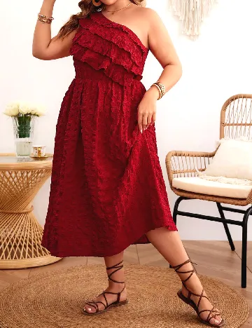 Rochie medie SHEIN CURVE, rosu Rosu