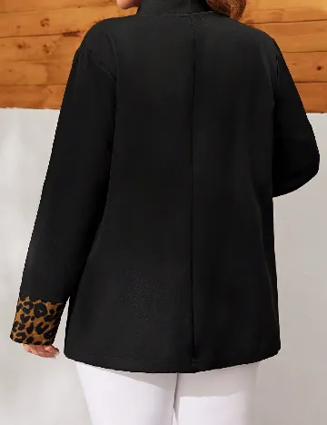 Blazer SHEIN CURVE, negru Negru