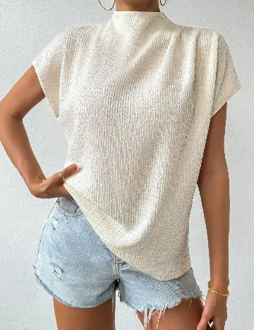 Tricou SHEIN, ecru Alb
