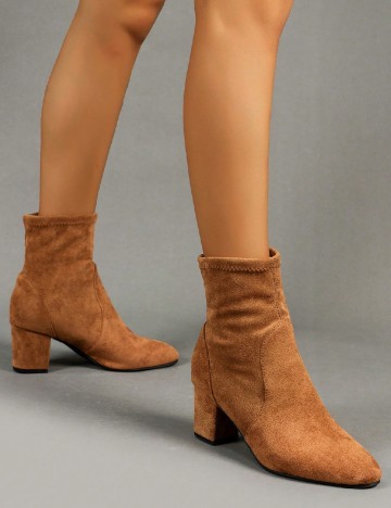 Botine SHEIN, maro