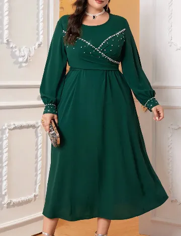Rochie medie SHEIN CURVE, verde Verde