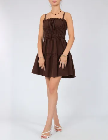 Rochie scurta SHEIN, maro Maro