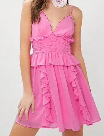 Rochie scurta SHEIN, roz Roz