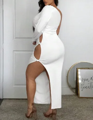 Rochie lunga SHEIN CURVE, alb Alb