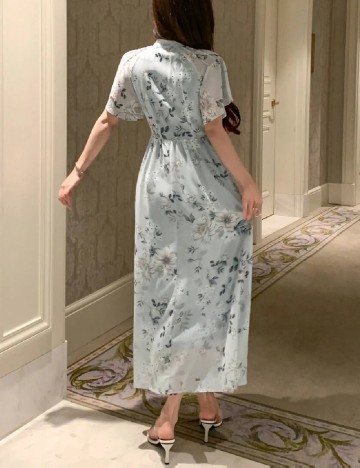 Rochie lunga Dazy, verde