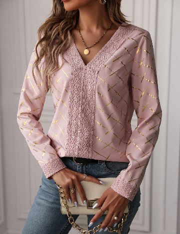 Bluza SHEIN, roz pudra
